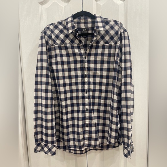 A/X Armani Exchange Other - Armani Exchange A|X Plaid Button-Down Shirt | 100% Cotton | Size Large